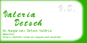 valeria detsch business card